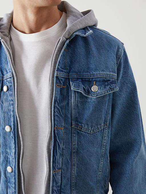 Standart Kal?p Erkek Jean Ceket