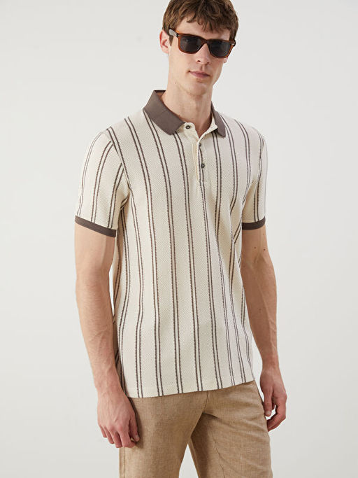 Polo Yaka ?izgili Erkek Ti??rt