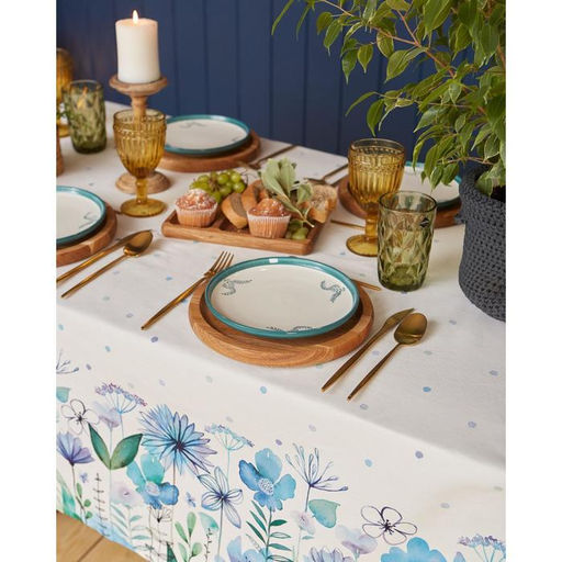 Скатерть Этель. Незабудки, 149?220 см, 100% хлопок, саржа 190 г/м?
