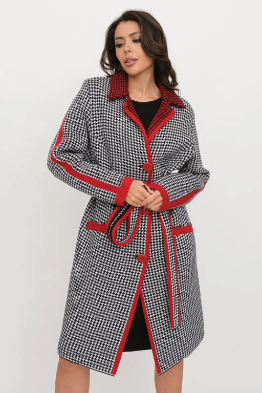 БЕЛАРУСЬ Кардиган Д 2867/черно-красный