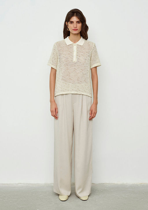 Bej Polo Tisort - Mavi фото 2