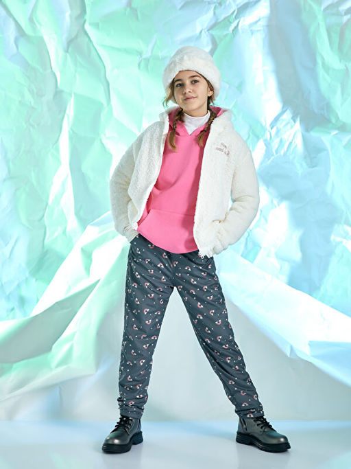 Beli Lastikli Desenli Polar Astarl? K?z ?ocuk Pantolon - Waikiki фото 2