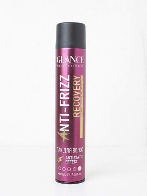 GLANCE Лак для волос ANTI-FRIZZ Recovery, 400 мл
