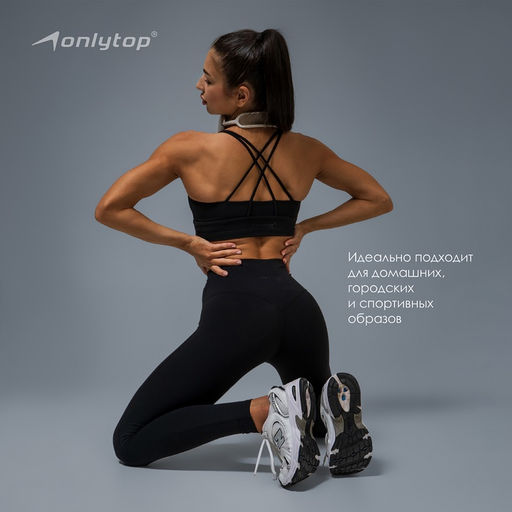 Топ спортивный женский ONLYTOP Sculpt, размер 42 (S), чёрный