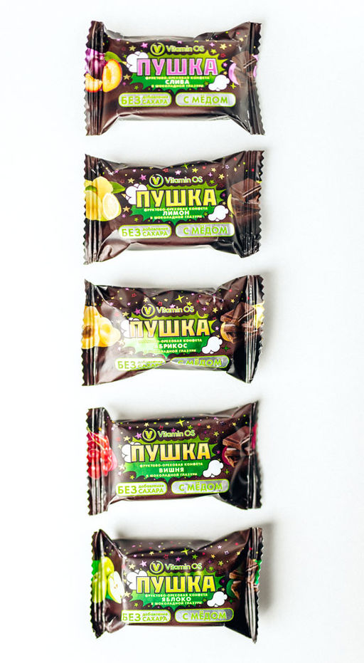 Конфета фруктово-ореховая с мёдом Ассорти 400г (телевизор) - Белевская пастила фото 2