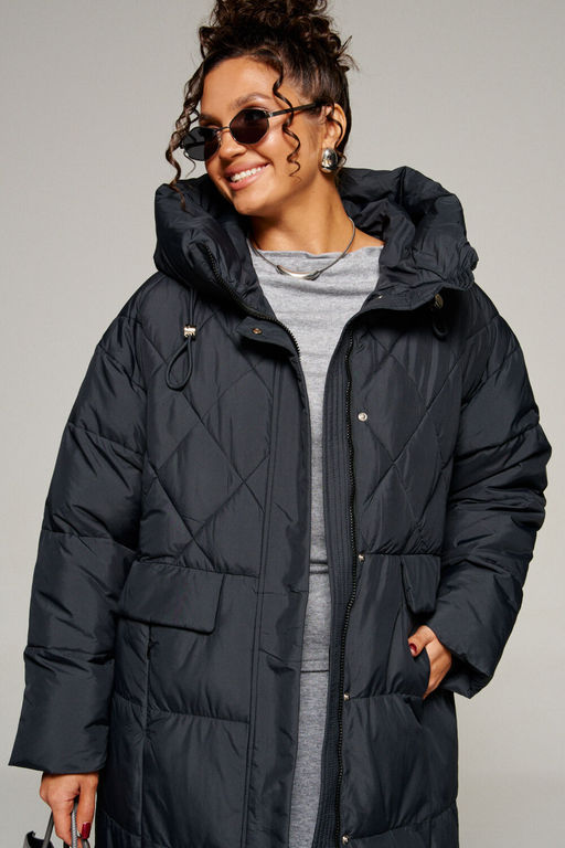 Пальто Beautiful Free 8016-Р черный