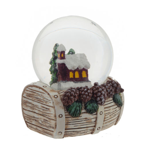 Фигурка декор в стекл шаре "Домик", D 4.5 см, L4,5 W4,5 H6 см, 3в.