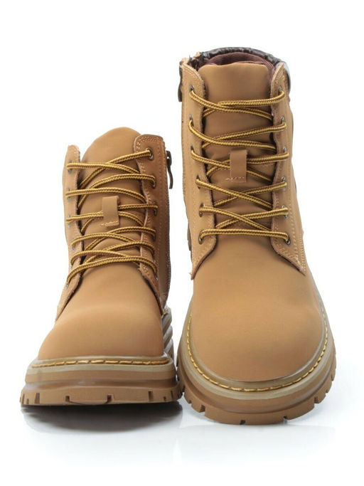 01-P8305-1 BROWN Ботинки демисезонные женские (натуральная кожа)