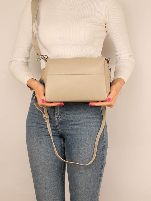 Сумка женская натуральная кожа GU 163-6065, 3отд, 2плеч/рем, серый SALE 265765 - Adelia фото 5