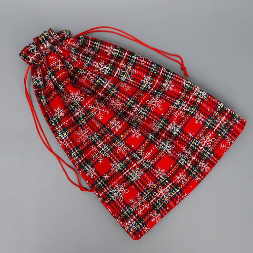 Цена за 5 шт. Мешочек подарочный холща Подарок для тебя, снежинки, 30 х 40 см +/- 1.5 см - Дарите счастье фото 4