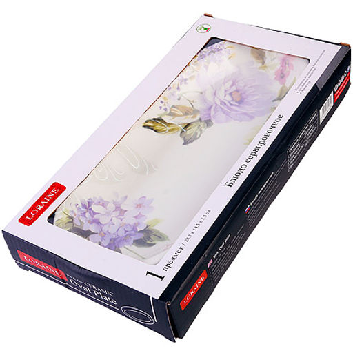 60244 Блюдо сервировочное 28,2х14,5х3,5см Очарование доломит LR (х24) - Mayer&boch фото 4