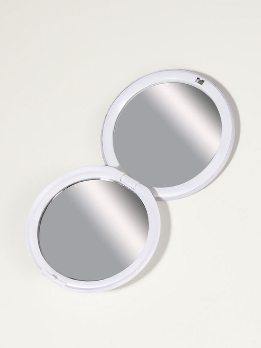 Зеркало складное «Птички», d=7.3 см, с увеличением х2, сиреневое