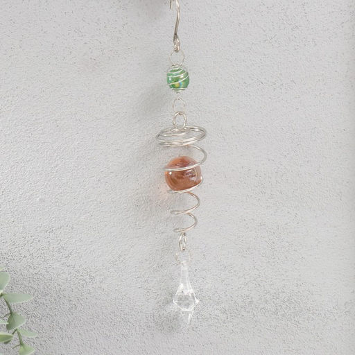 Музыка ветра Ветряной колокольчик и ажурное сердце, металл, с бусиной, 13.5?13.5?31 см