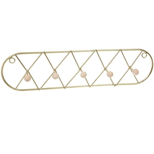 Ключница металлическая 5 крючков "ЛОФТ ВОСТ", эбби, цвет золото, 41*10,5см (лейбл Селфи)