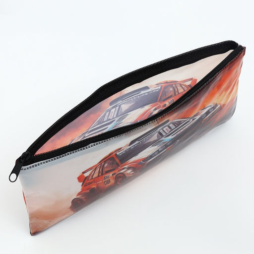 Косметичка-пенал на молнии, с рисунком Авто, коричневая - Simaland фото 3