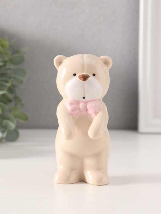 Фигурка керамика «Медвежонок с бантом», 3×5.5×10.8 см, МИКС