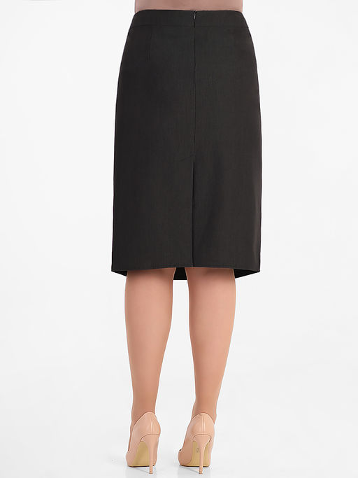 Юбка ALMOND темно-серая женская больших размеров  фото 2