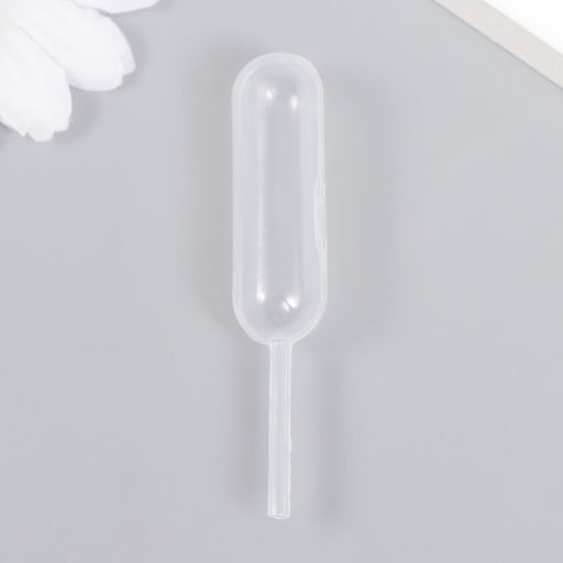 Цена за 50 шт. Пипетка пластик для рисования в технике батик "Вытянутый овал" 4 мл 2,4х4,1х6,5 см