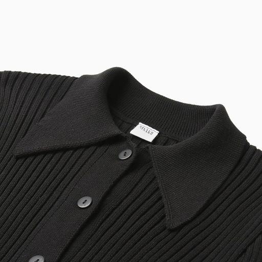 Джемпер женский на пуговицах MINAKU: Knitwear collection, чёрный, размер 46-48