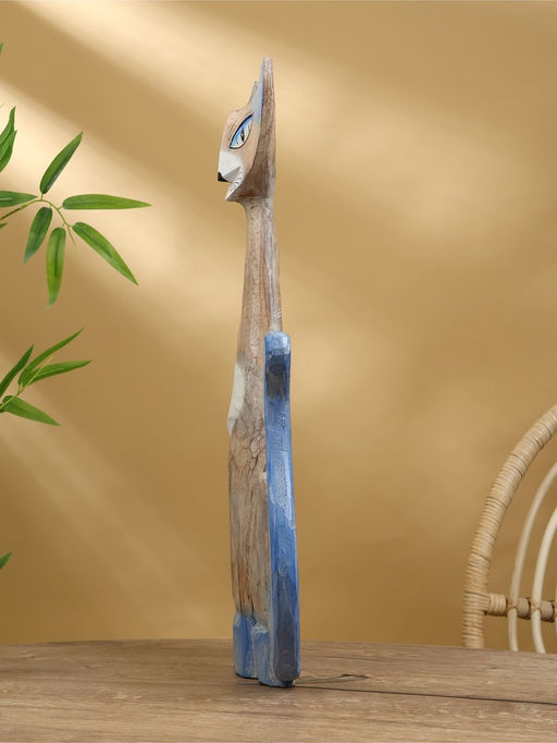 Сувенир «Коварный кот», 23×6×60 см, дерево