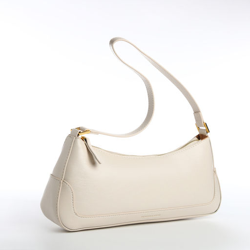 Сумка женская багет на молнии, цвет белый - Simaland фото 5