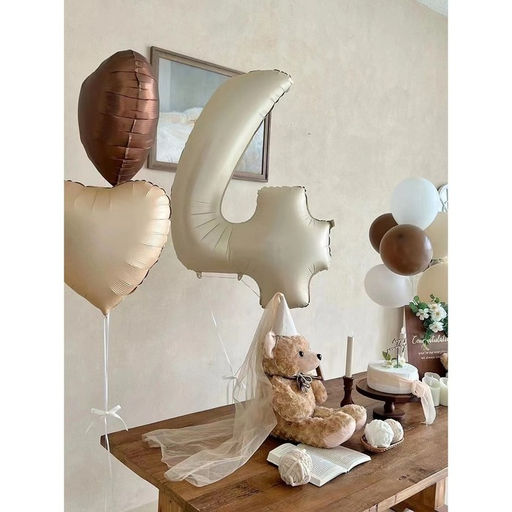 Воздушный шар фольгированный 40" цифра 4