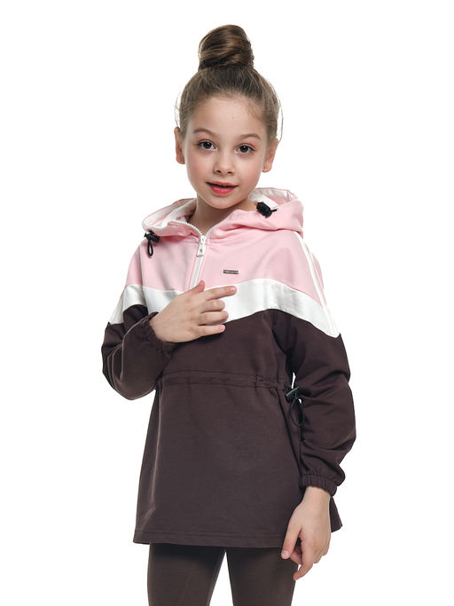 Джемпер полузамок для девочки UD 7004 роз/кофе - Mini maxi фото 4