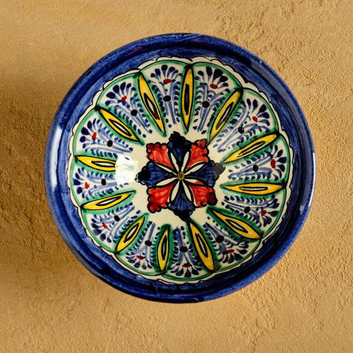 Пиала Риштанская Керамика Узоры, 11 см, большая, микс - Шафран фото 14