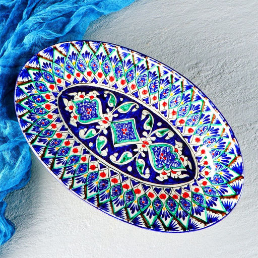 Селёдочница Риштанская Керамика, 34 см, керамика, микс