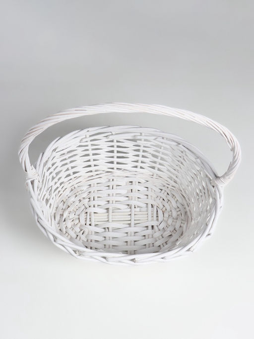 Корзина плетёная для хранения, лоза, овальная, серая, набор 3 шт.