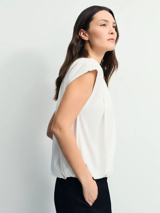 Футболка со сборкой с модалом в составе / Zarina  фото 4