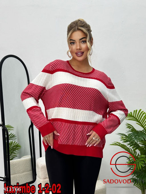 Кофта оверсайз в полоску - Bruno фото 3