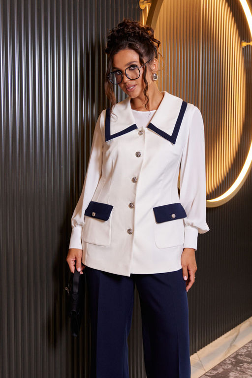 Костюм Beautiful Free 6380 молочно-темно-синий