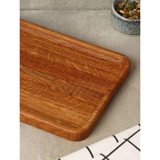 Блюдо - поднос деревянный для сервировки и подачи Adelica «Арно», 25×18×1.7 см, дуб