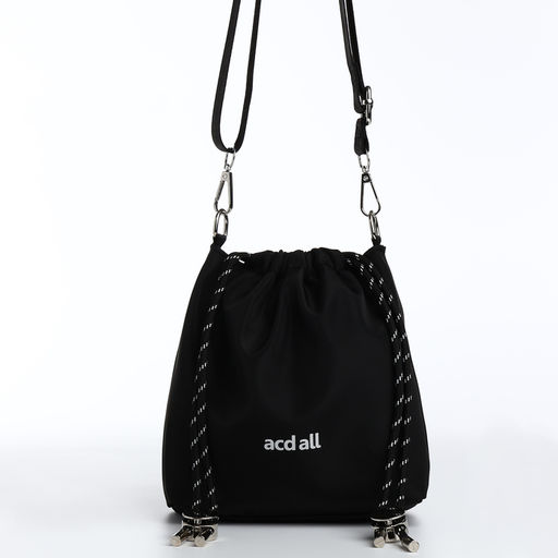 Сумка женская 20*7*18 отд на клапане, регул. ремень, черный - Simaland фото 2