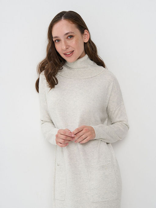 Платье женское 5252-2543. бело-серый