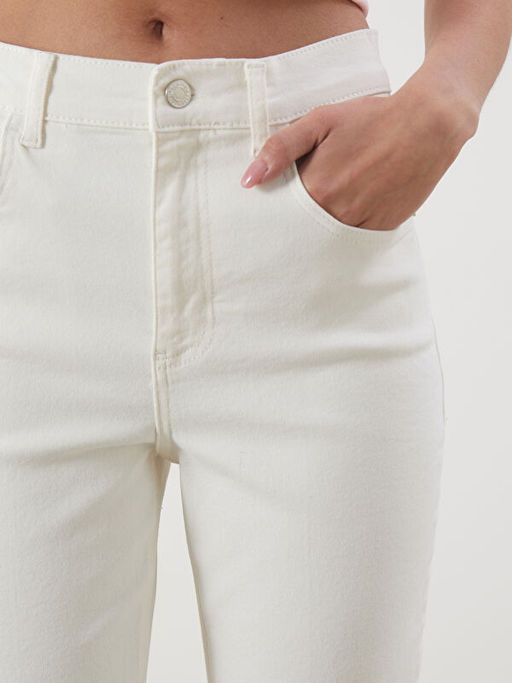 Crop Flare Kad?n Jean Pantolon