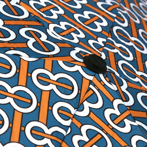 Зонт-мини механический Орнамент ткань эпонж (полиэстер) + черное УФ-покрытие, 6 лучей, д/купола 90см, 5 сложений, 17см в сложенном виде, механизм против ветра, пластмассовая ручка, цвет бирюзовый, 225гр (Китай) - Домашняя Мода фото 5