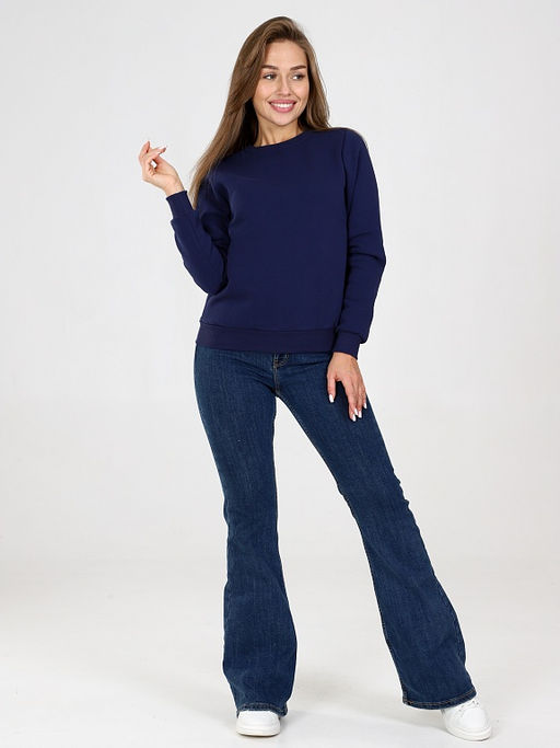 Свитшот женский из футера с начесом Синее Море