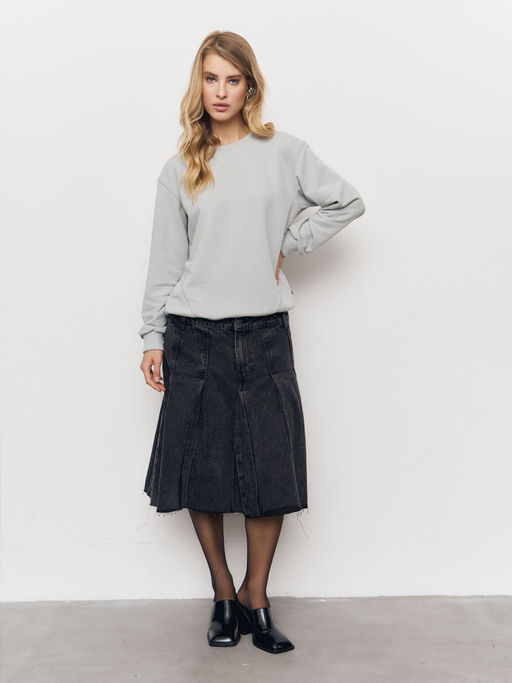 Толстовка женская 24234-477 футер стальной