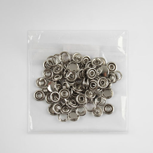 Цена за 20 шт. Кнопка рубашечная, закрытая, d = 9,5 мм, цвет никель - Simaland фото 3