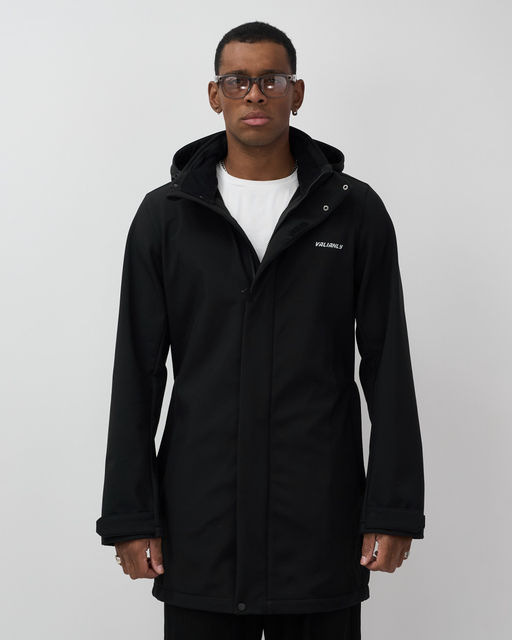 Парка спортивная мужская с капюшоном softshell черного цвета 9565Ch - Mtforce фото 9