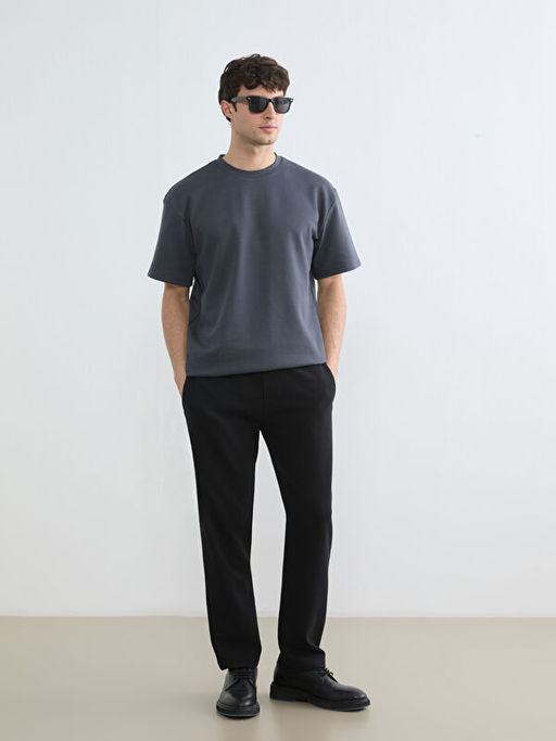 Bisiklet Yaka Penye Erkek Ti??rt