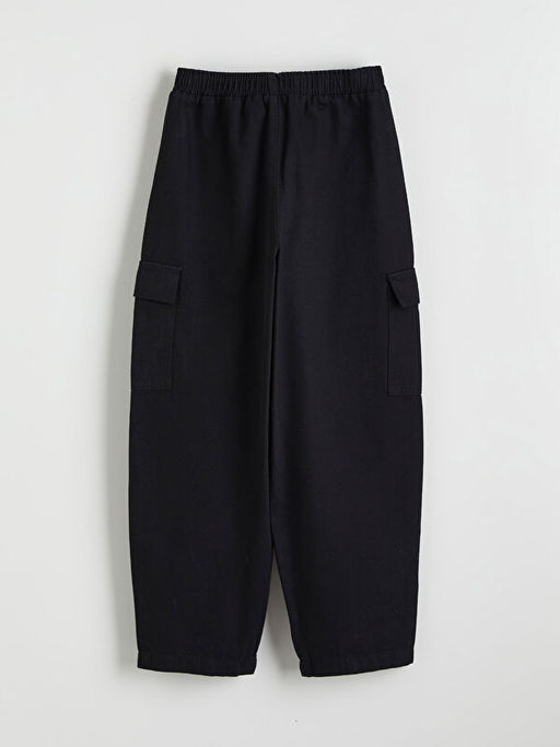 Beli Lastikli K?z ?ocuk Kargo Pantolon