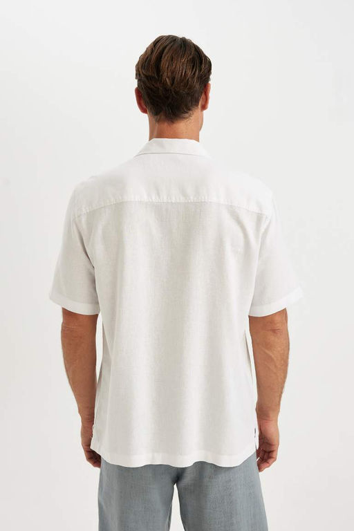 Рубашка с короткими рукавами и воротником-поло Relax Fit - Defacto фото 9