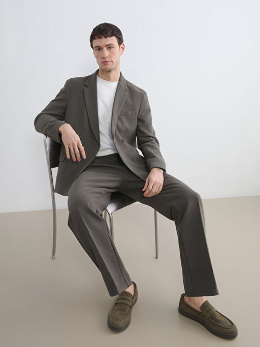 Standart Kal?p Erkek Blazer Ceket