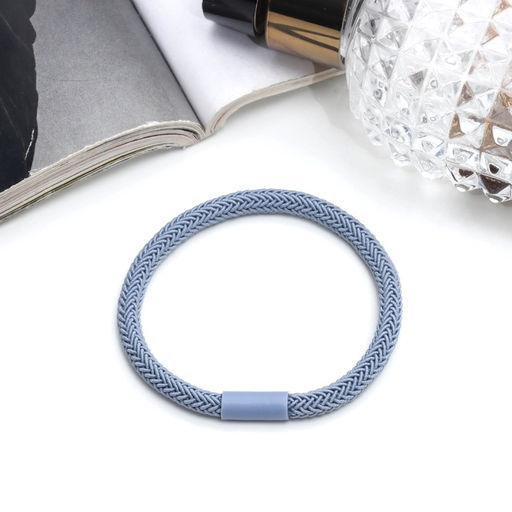 Цена за 12 шт. Резинка для волос «Спорт элит», орнамент сеточка, 5 см, голубая