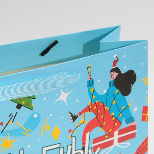 Пакет ламинированный вертикальный Зимний каток, M 26 30 9 см - Дарите счастье фото 5