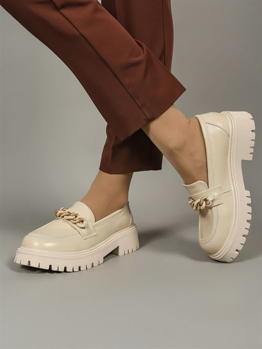 Лоферы женские/ Броги K-S-2226-3 Beige - Piniolo фото 3