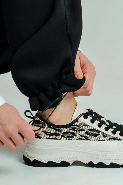 Арт. 7903 Брюки оверсайз с начесом 44-50 (4 шт) Цвет:черный - Калинка фото 9